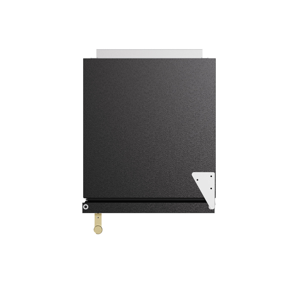 Top view of the black 15-inch Cristallo cubed ice maker