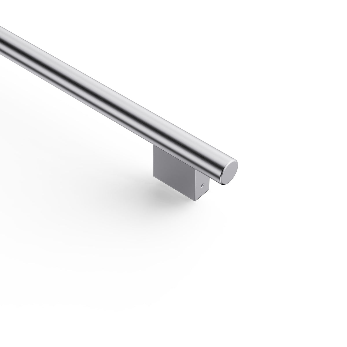 Close-up of the stainless steel bar handle