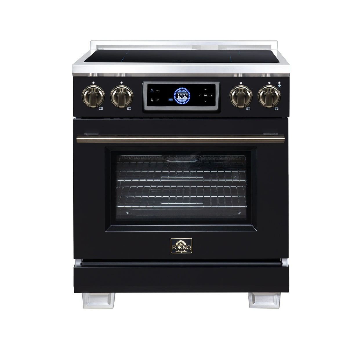 Forno Maximus 30-inch black induction range FFSIN0968-30BLK, front view
