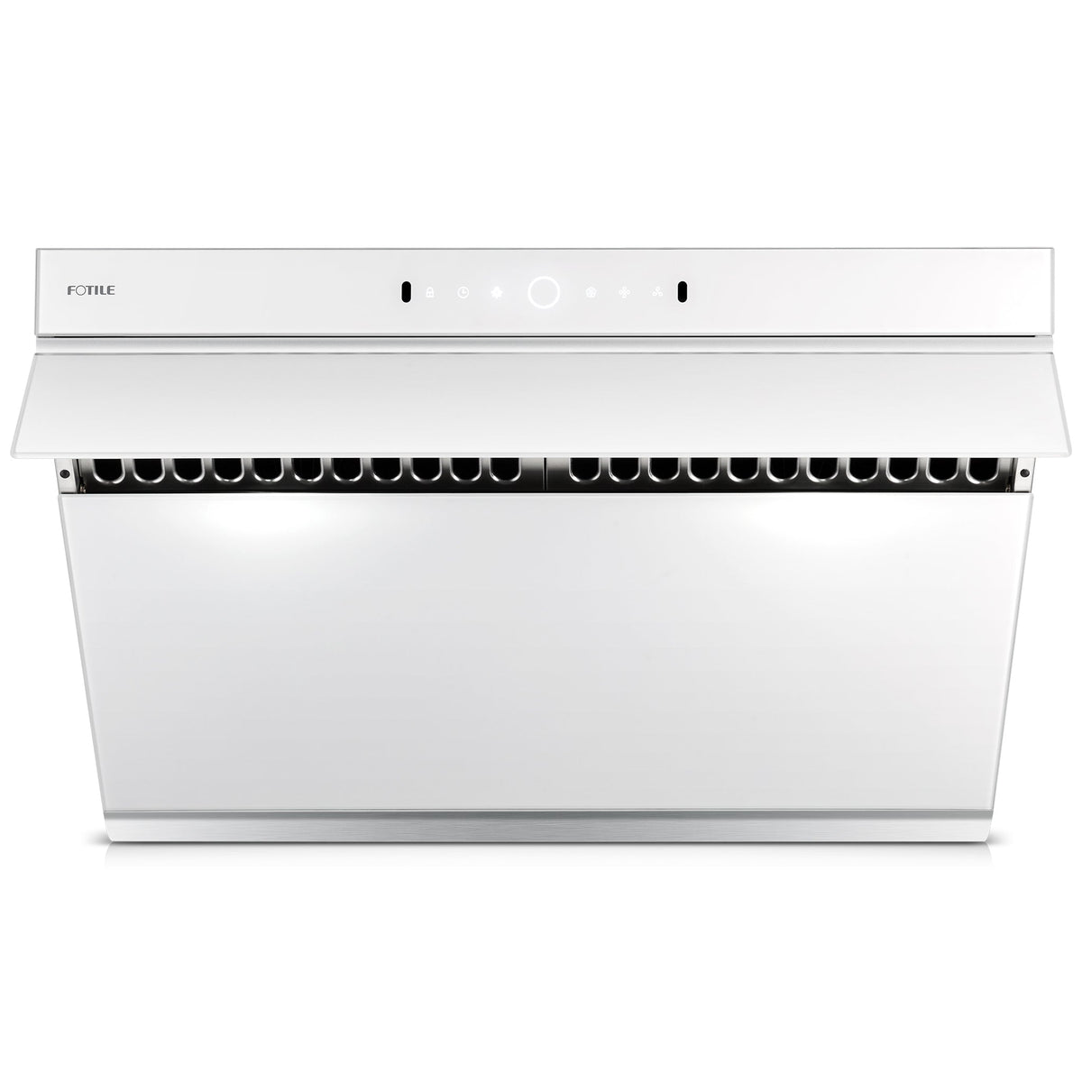 Fotile 30-Inch Prestige Inclined Vent Under-Cabinet / Wall-Mount Range Hood with Dual DC Motors, 1000 Max EQUIV. CFM, Motion Activation and 38dB Quiet Operation in White (JQG7505-W)
