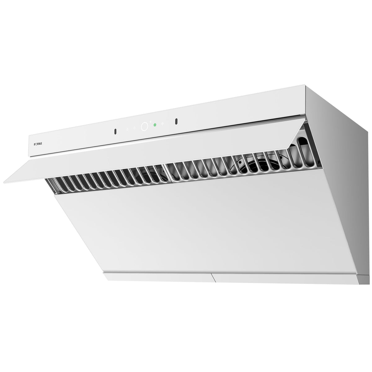 Fotile 36-Inch Prestige Performance Inclined Vent Under-Cabinet / Wall-Mount Range Hood with Dual DC Motors, 1100 Max EQUIV. CFM, Motion Activation in White (JQG9007-W)