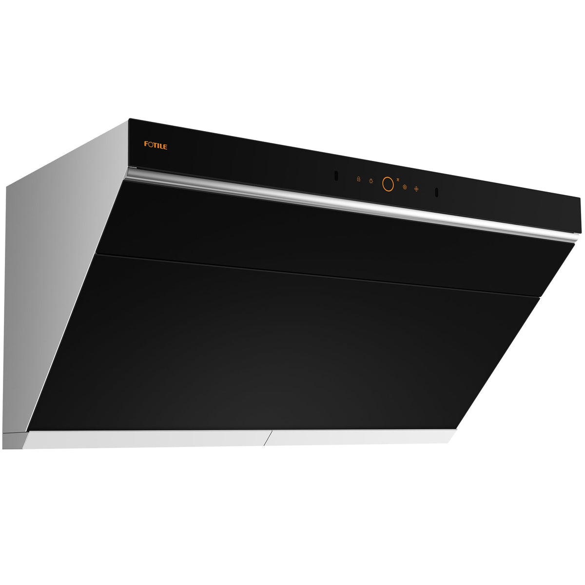 Fotile 36-Inch Prestige Performance Inclined Vent Under-Cabinet / Wall-Mount Range Hood with Dual DC Motors, 1100 Max EQUIV. CFM, Motion Activation, and Sync Connect in Black Tempered Glass (JQG9007)