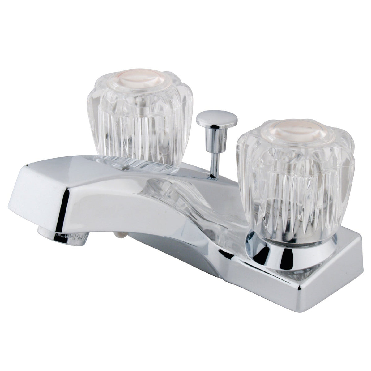 Columbia Double-Handle 4" Centerset Bathroom Faucet with ABS Pop-Up Drain in Polished Chrome