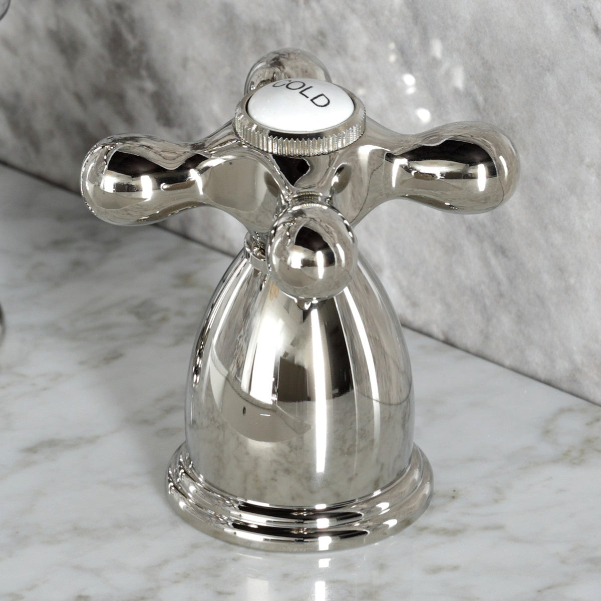 Heritage Widespread Bathroom Faucet with Brass Pop-Up in Polished Nickel
