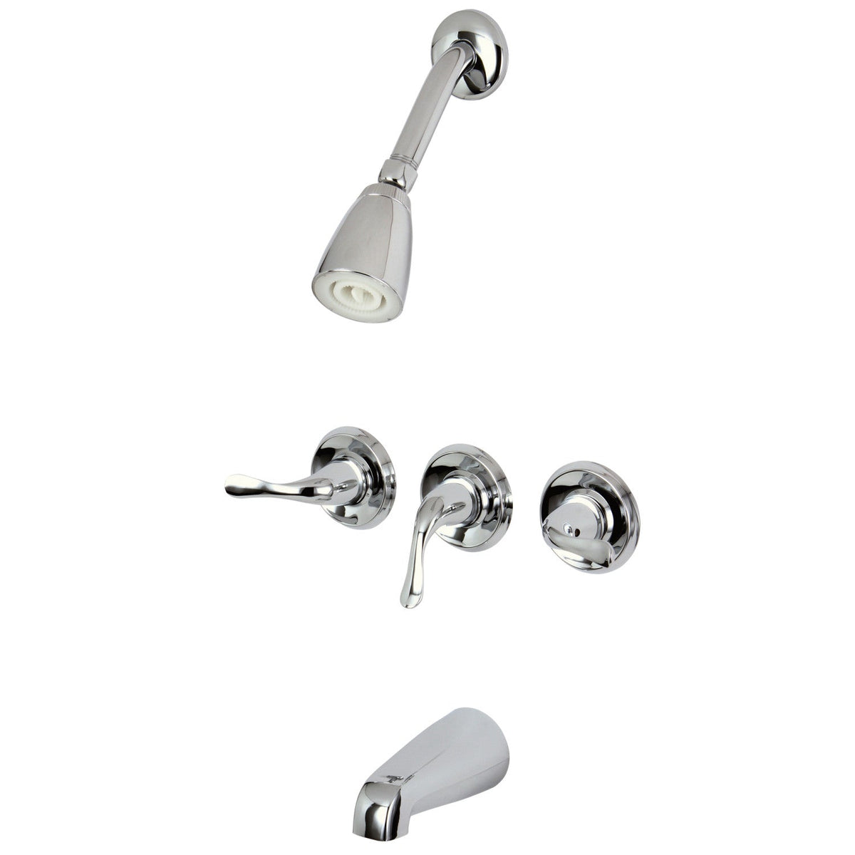 Yosemite Triple-Handle Tub and Shower Faucet in Polished Chrome
