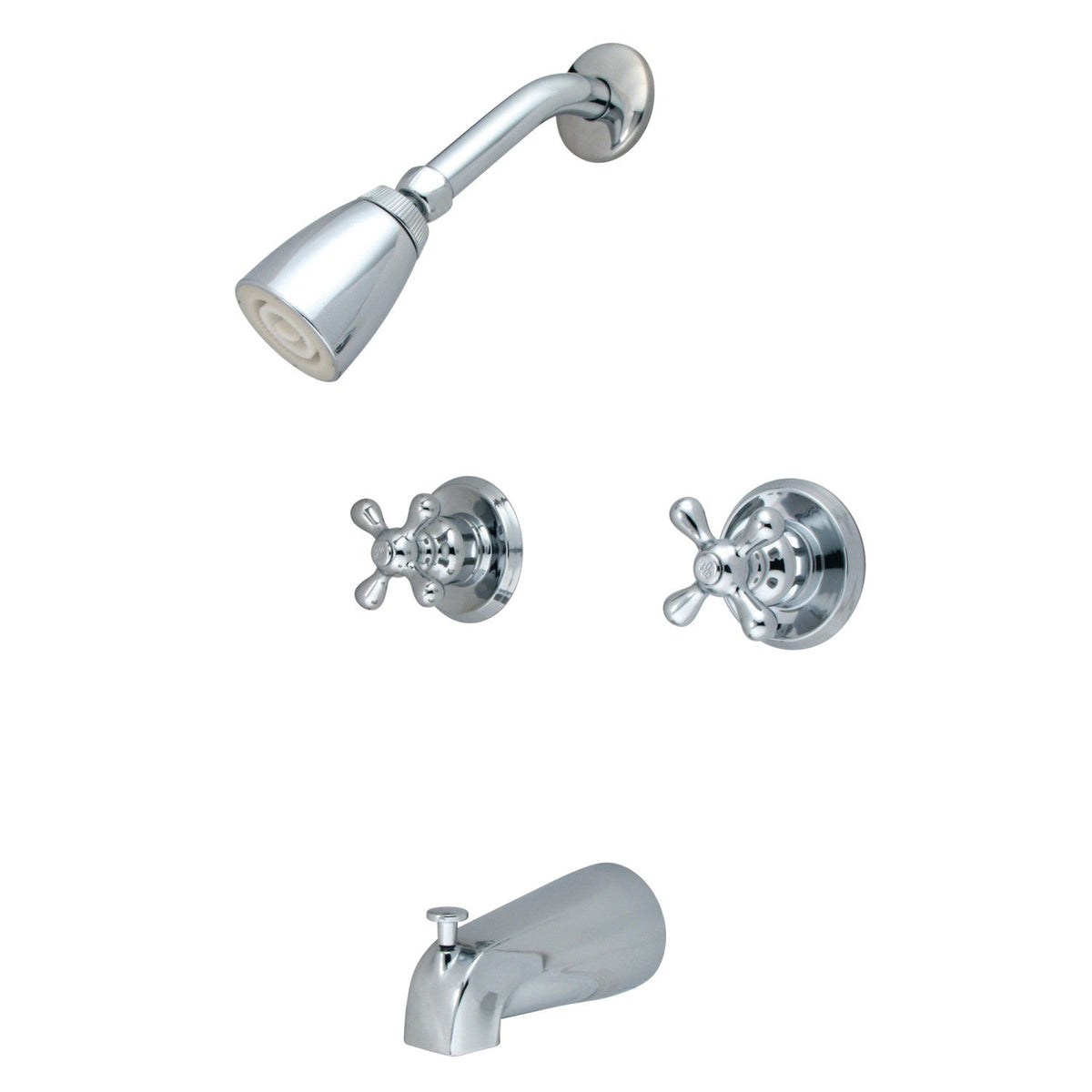 Victorian Double-Handle Tub and Shower Faucet in Polished Chrome