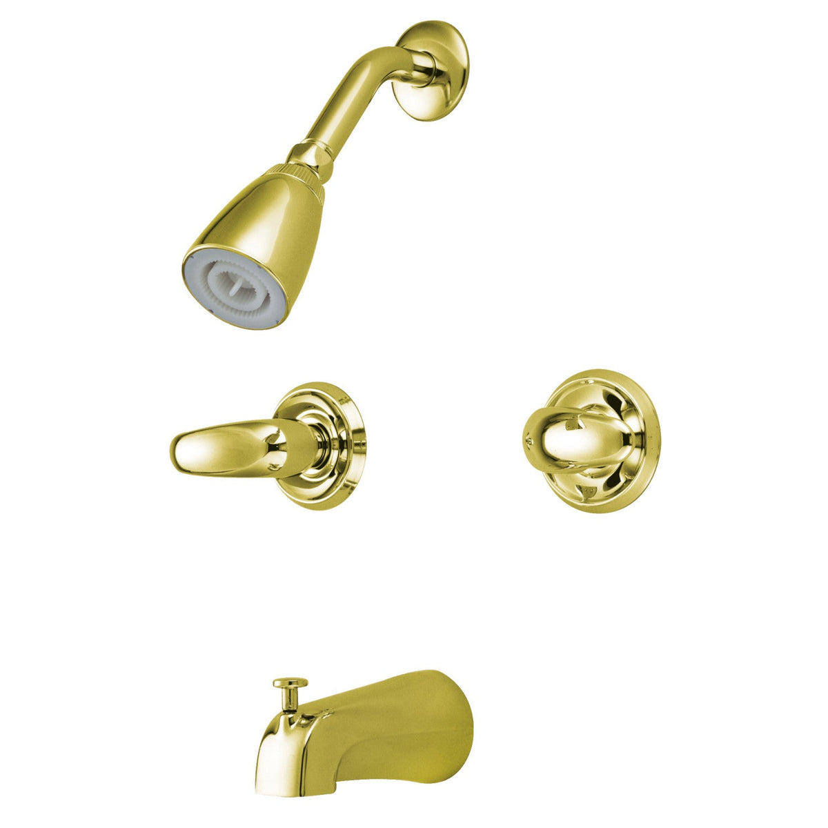 Legacy Double-Handle Tub and Shower Faucet in Polished Brass