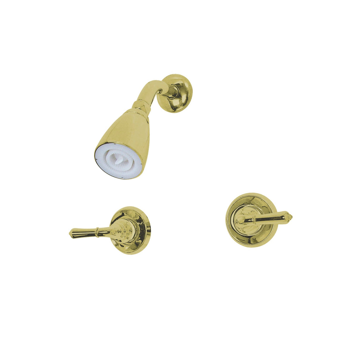 Magellan Double-Handle Shower Faucet in Polished Brass