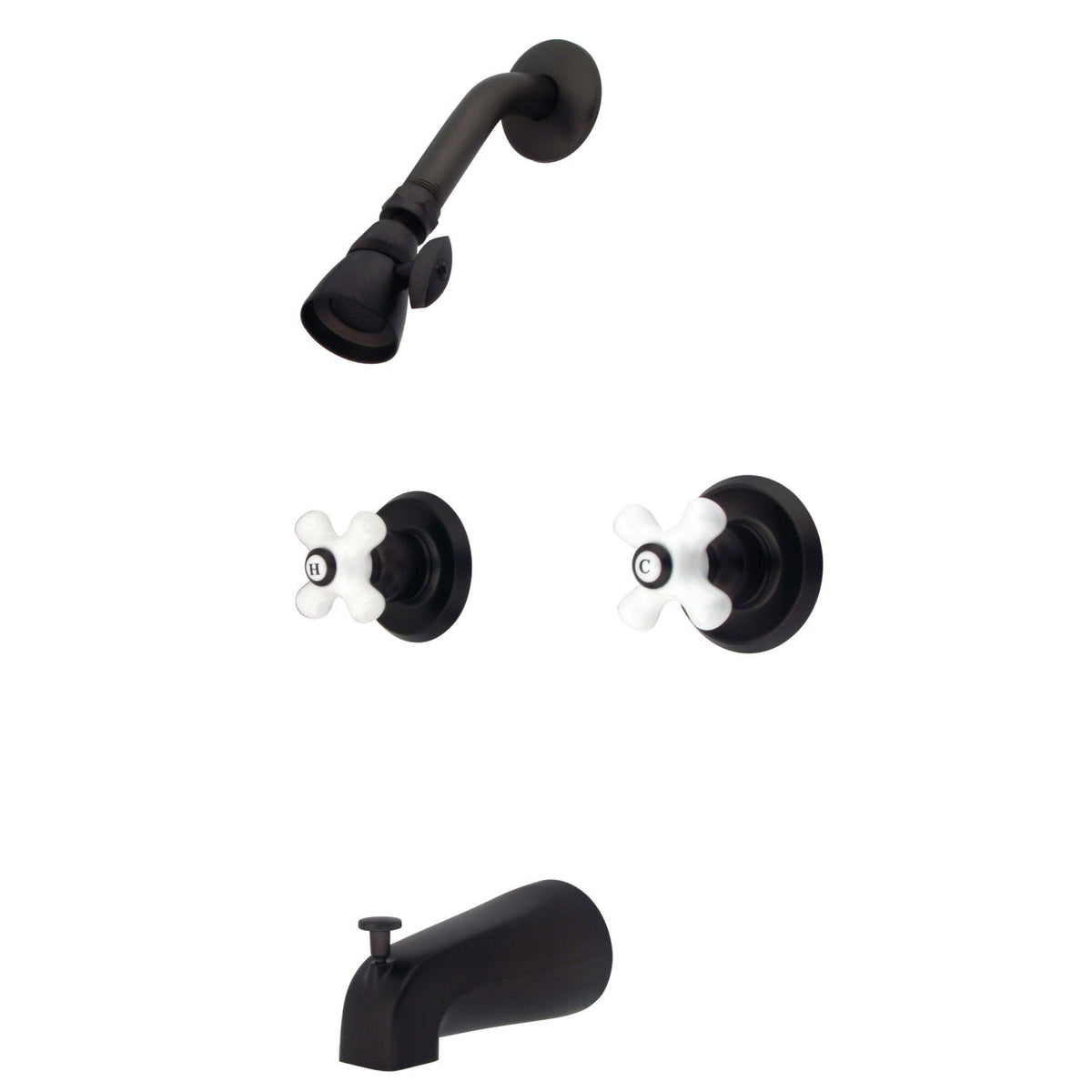Victorian Double-Handle Tub and Shower Faucet in Oil Rubbed Bronze