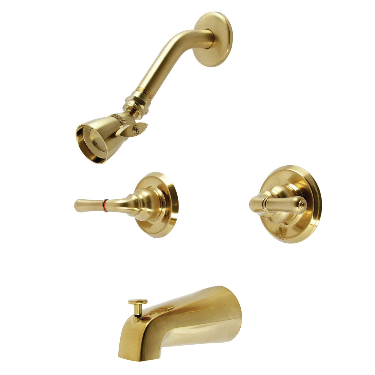Magellan Double-Handle Tub and Shower Faucet in Brushed Brass