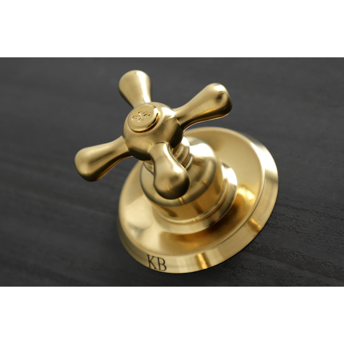 Victorian Double-Handle Tub and Shower Faucet in Brushed Brass