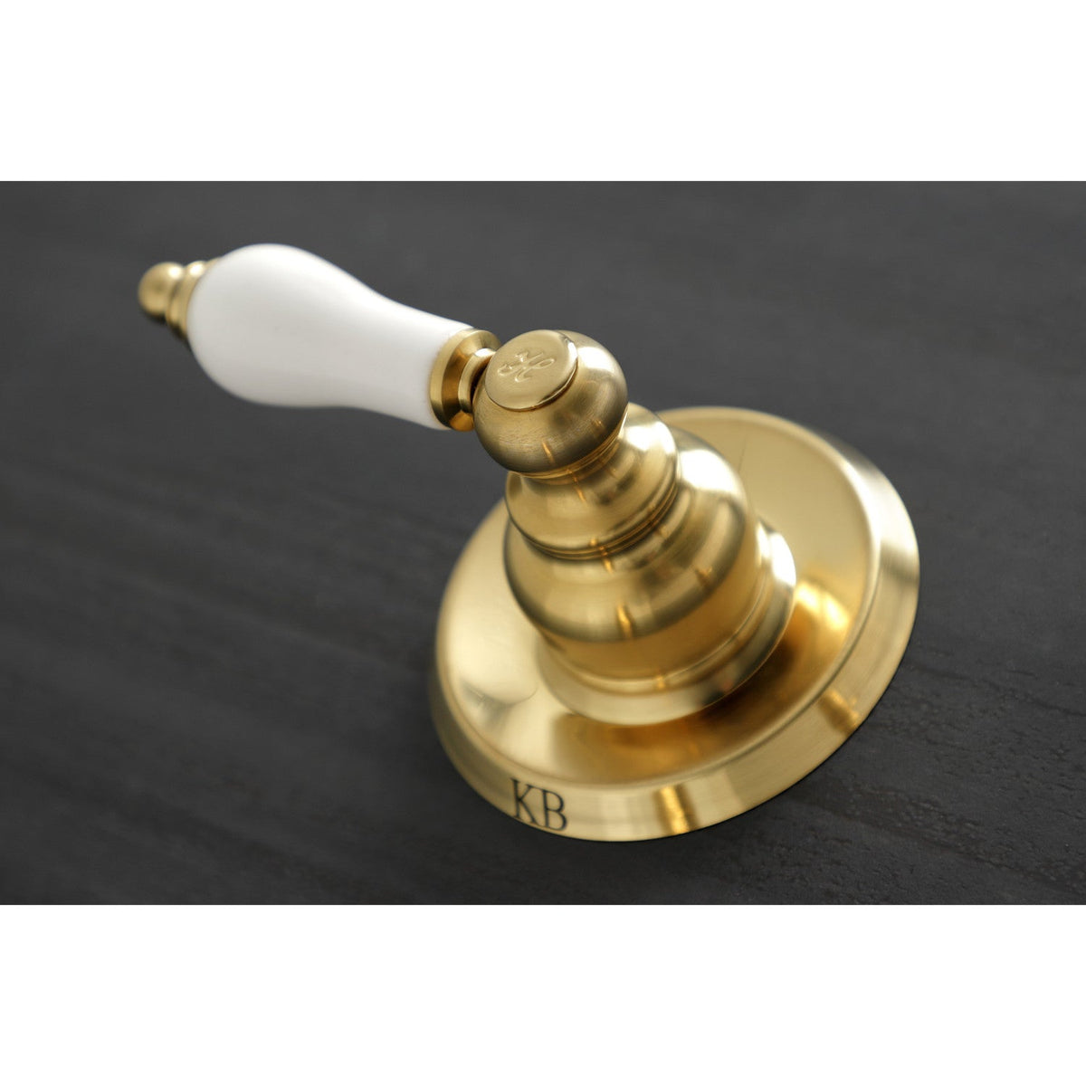 Victorian Double-Handle Tub and Shower Faucet in Brushed Brass
