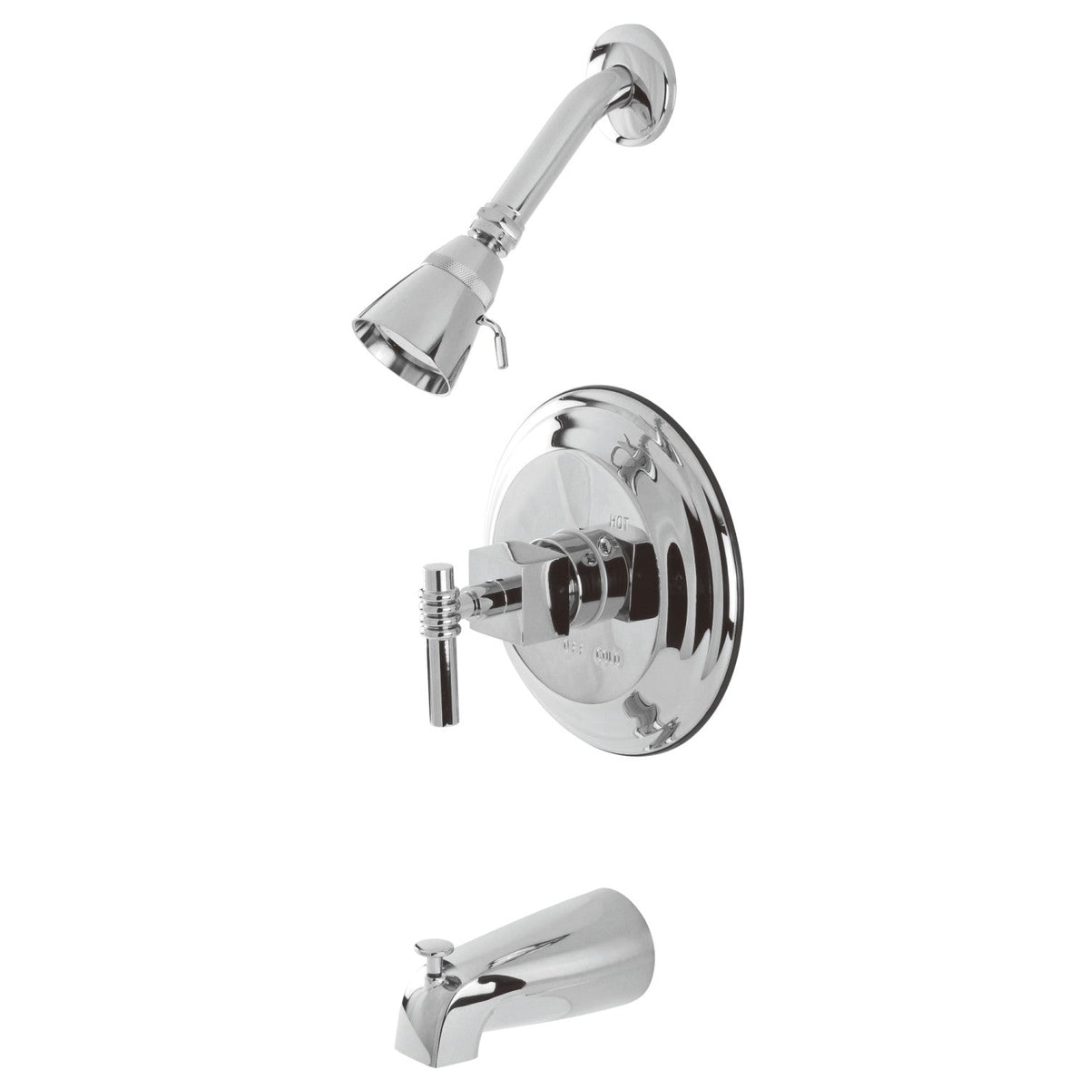 Milano Single-Handle Pressure Balanced Tub and Shower Faucet in Polished Chrome
