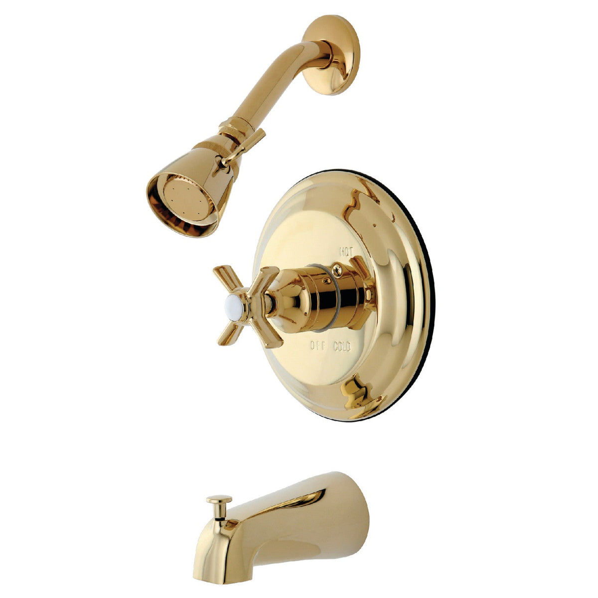 Millennium Single-Handle Pressure Balanced Tub and Shower Faucet in Polished Brass