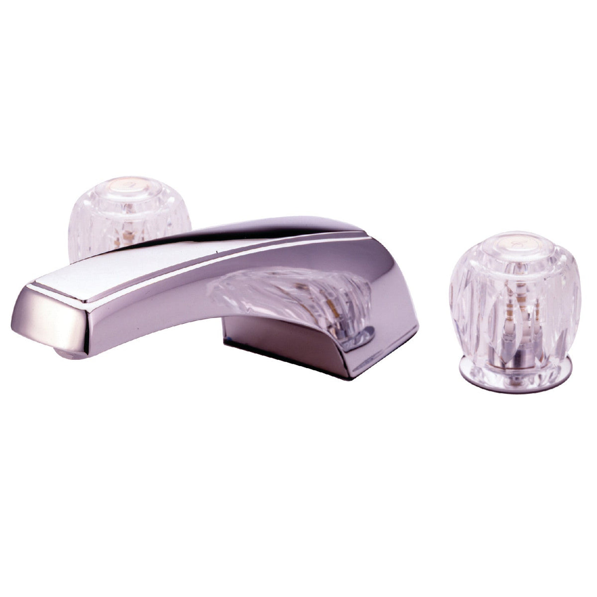 Two-Handle Deck Mount Roman Tub Faucet in Polished Chrome