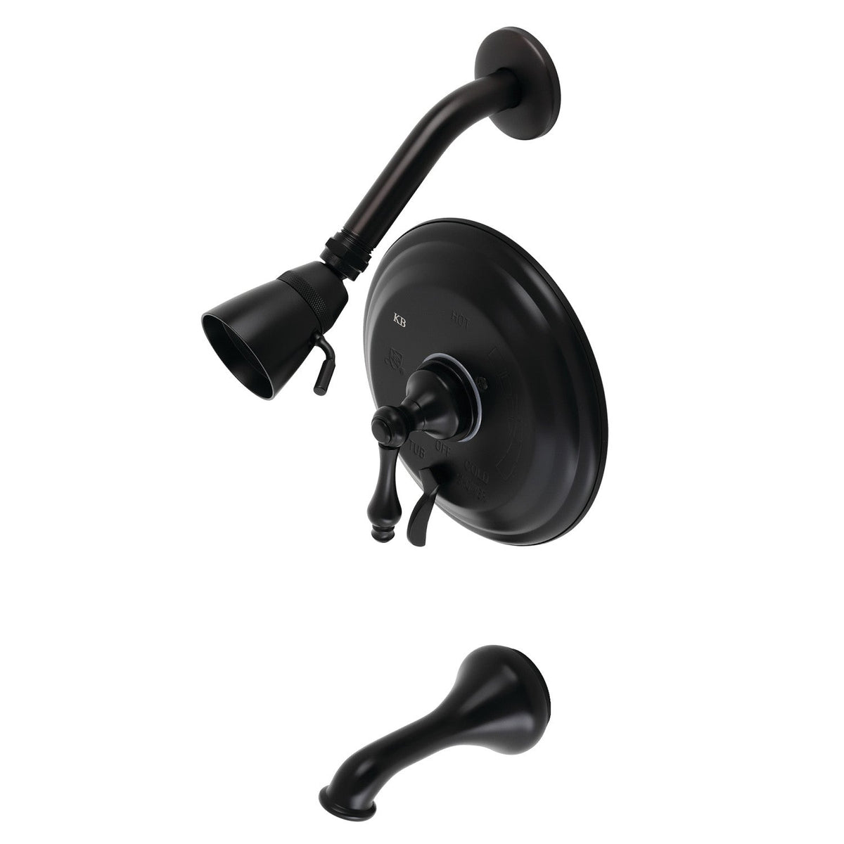 Restoration Single-Handle Pressure Balanced Tub and Shower Faucet in Matte Black