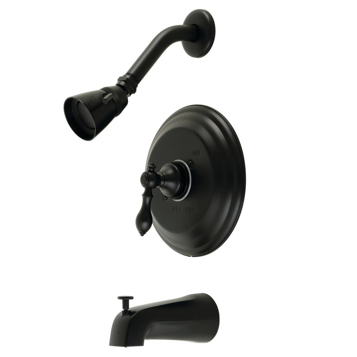 American Classic Single-Handle Pressure Balanced Tub and Shower Faucet in Matte Black