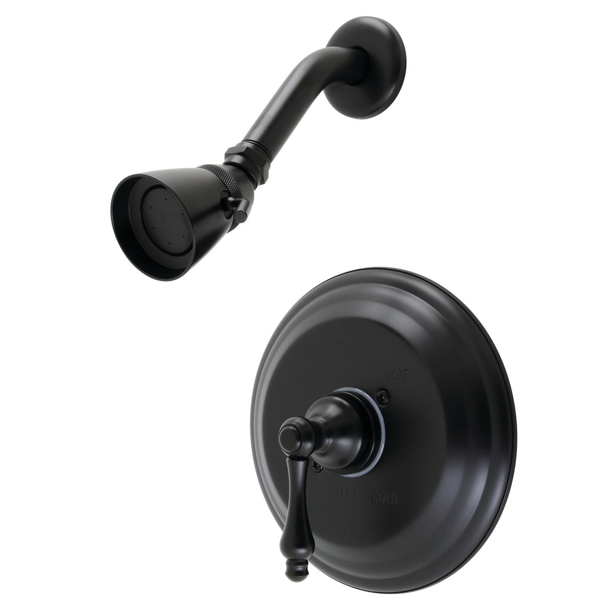 Restoration Single-Handle Pressure Balanced Shower Faucet in Matte Black
