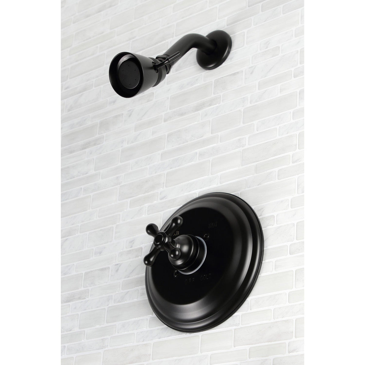 Restoration Single-Handle Pressure Balanced Shower Faucet in Matte Black