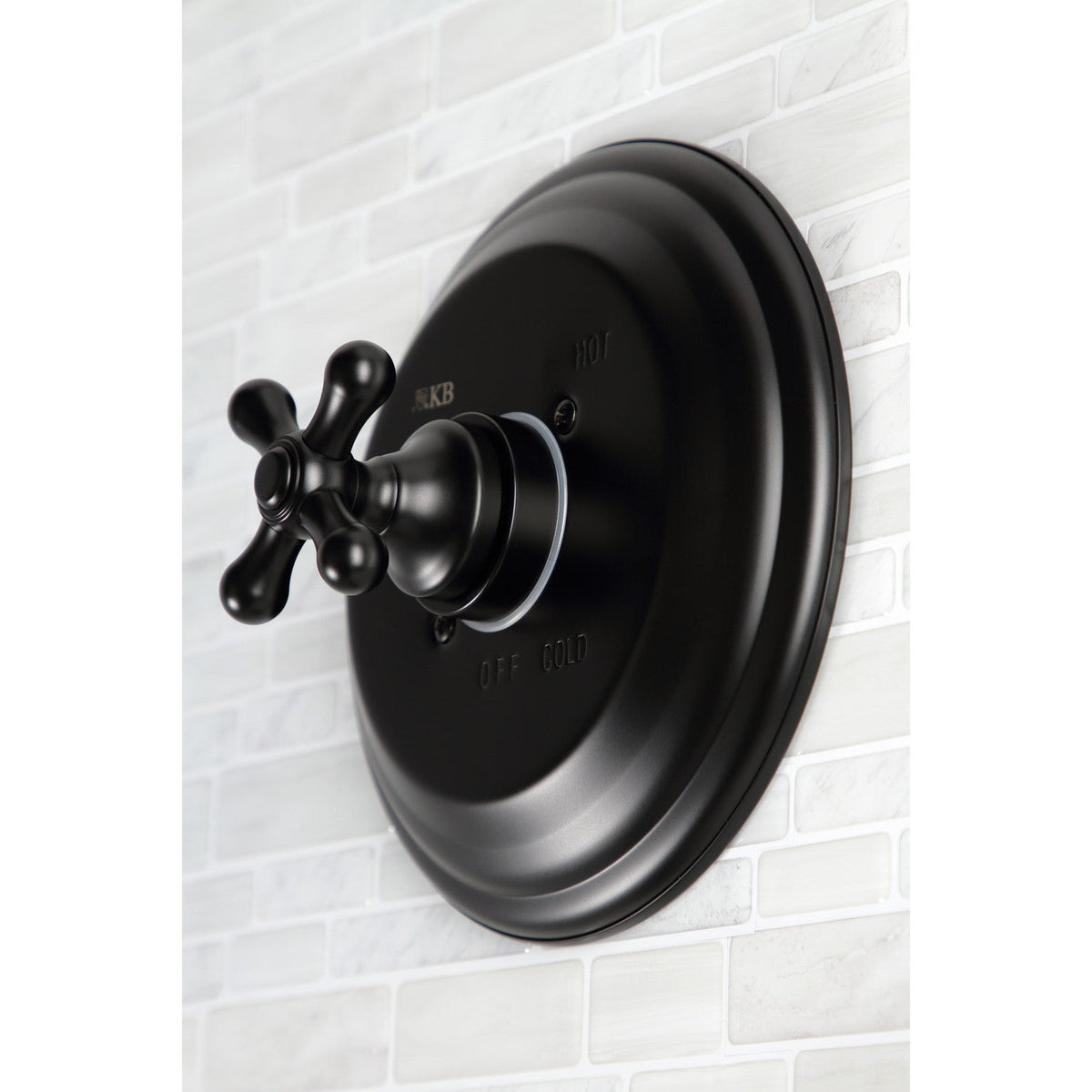 Restoration Single-Handle Pressure Balanced Shower Faucet in Matte Black