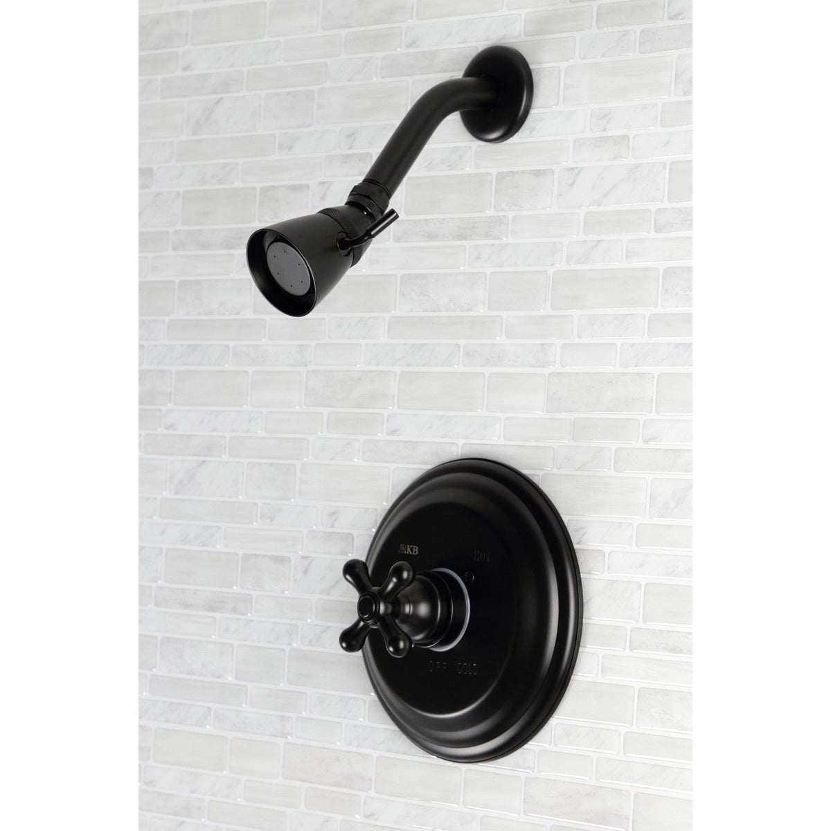 Restoration Single-Handle Pressure Balanced Shower Faucet in Matte Black