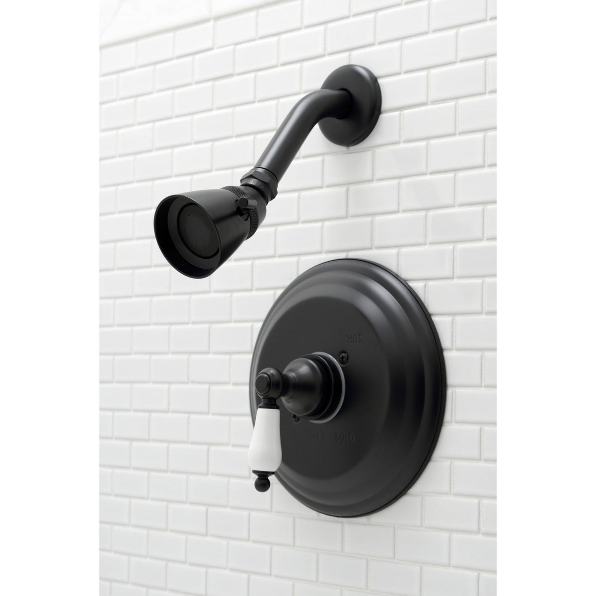 Restoration Single-Handle Pressure Balanced Shower Faucet in Matte Black
