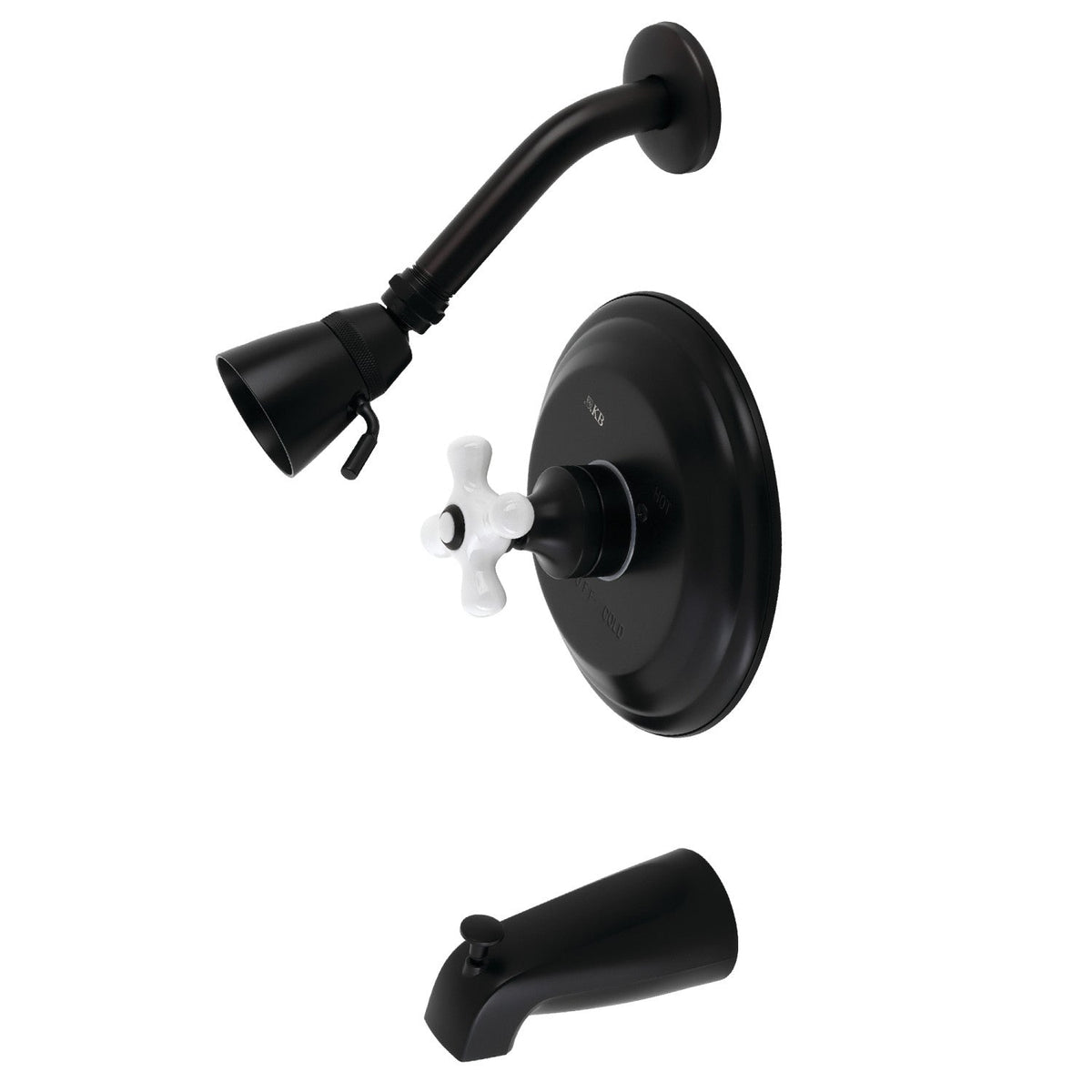 Restoration Single-Handle Pressure Balanced Tub and Shower Faucet in Matte Black