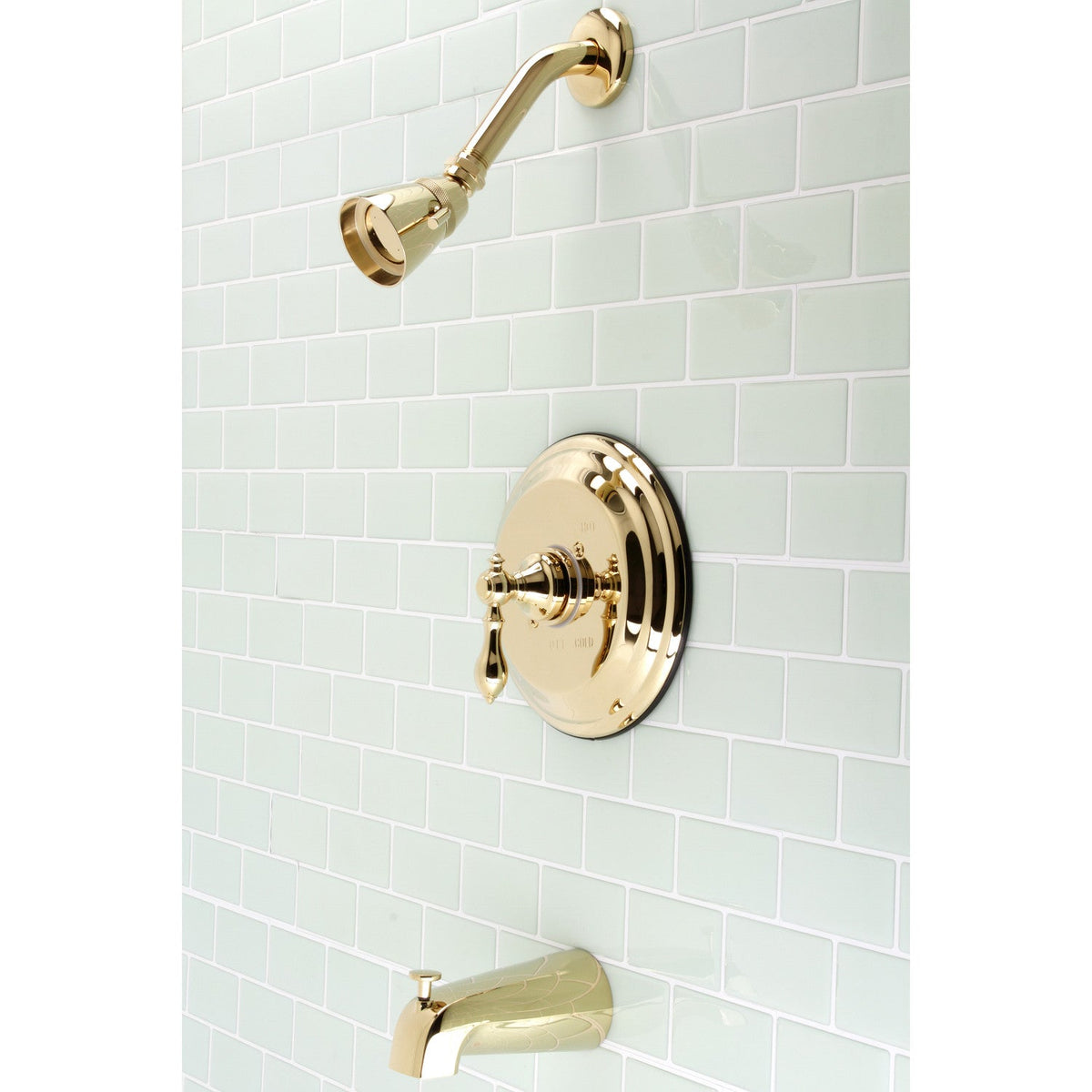 American Classic Single-Handle Pressure Balanced Tub and Shower Faucet in Polished Brass