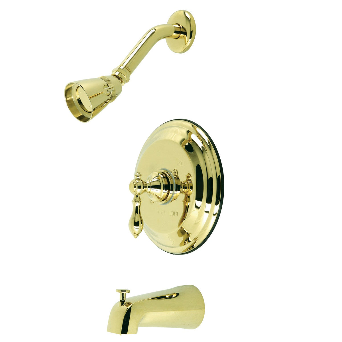 American Classic Single-Handle Pressure Balanced Tub and Shower Faucet in Polished Brass