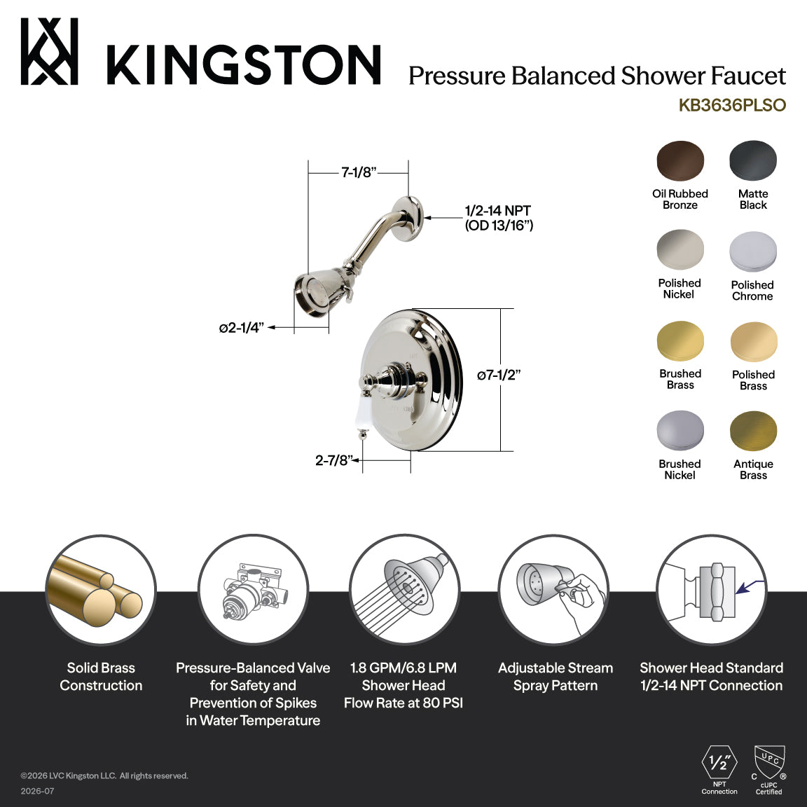Restoration Single-Handle Pressure Balanced Shower Faucet in Oil Rubbed Bronze