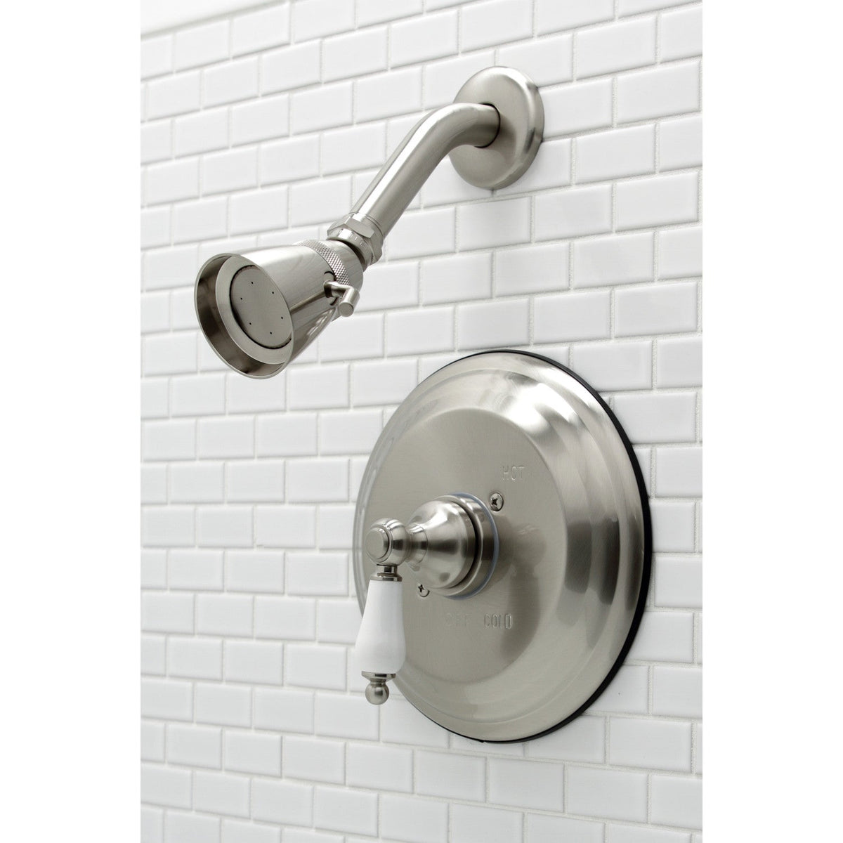 Restoration Single-Handle Pressure Balanced Shower Faucet in Brushed Nickel