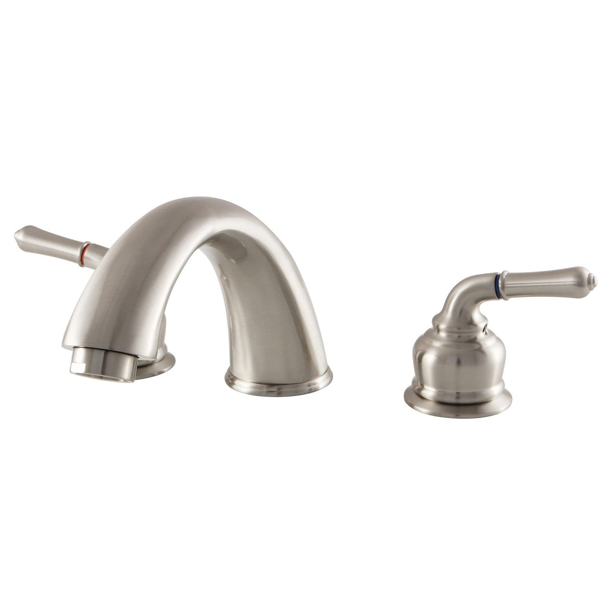 Magellan Two-Handle Deck Mount Roman Tub Faucet in Brushed Nickel