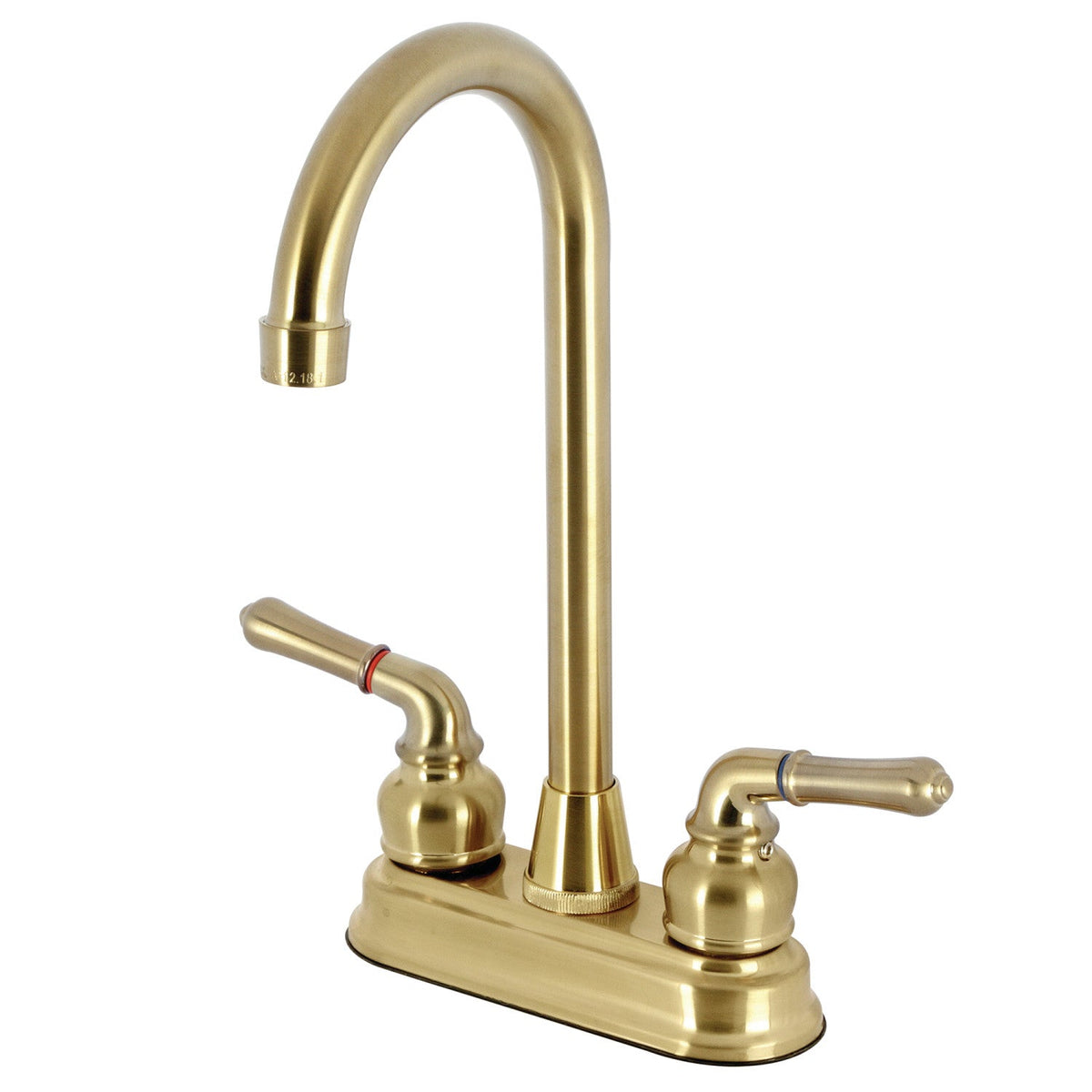 Magellan Double-Handle 4" Centerset Bar Faucet in Brushed Brass