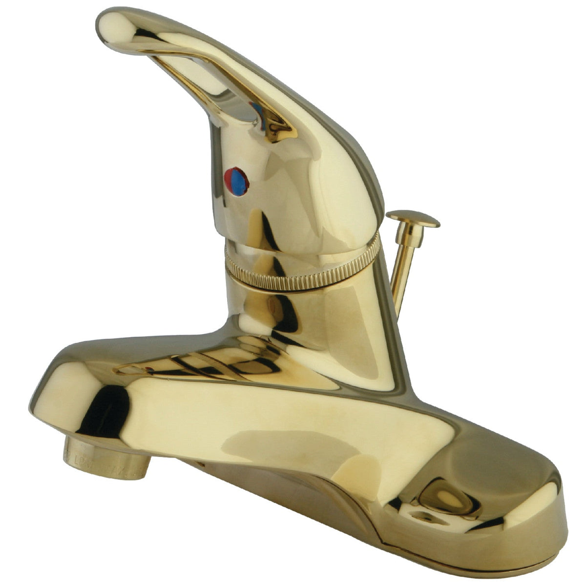 Wyndham Single-Handle 4" Centerset Bathroom Faucet with Brass Pop-Up in Polished Brass