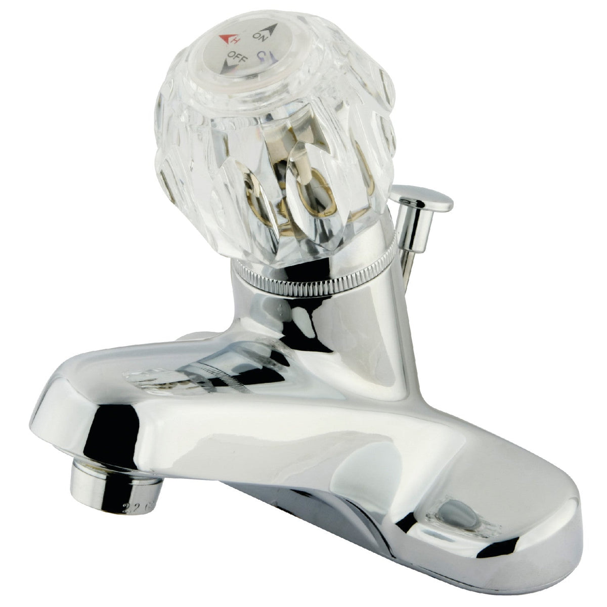 Americana Single-Handle 4" Centerset Bathroom Faucet with ABS Pop-Up Drain in Polished Chrome