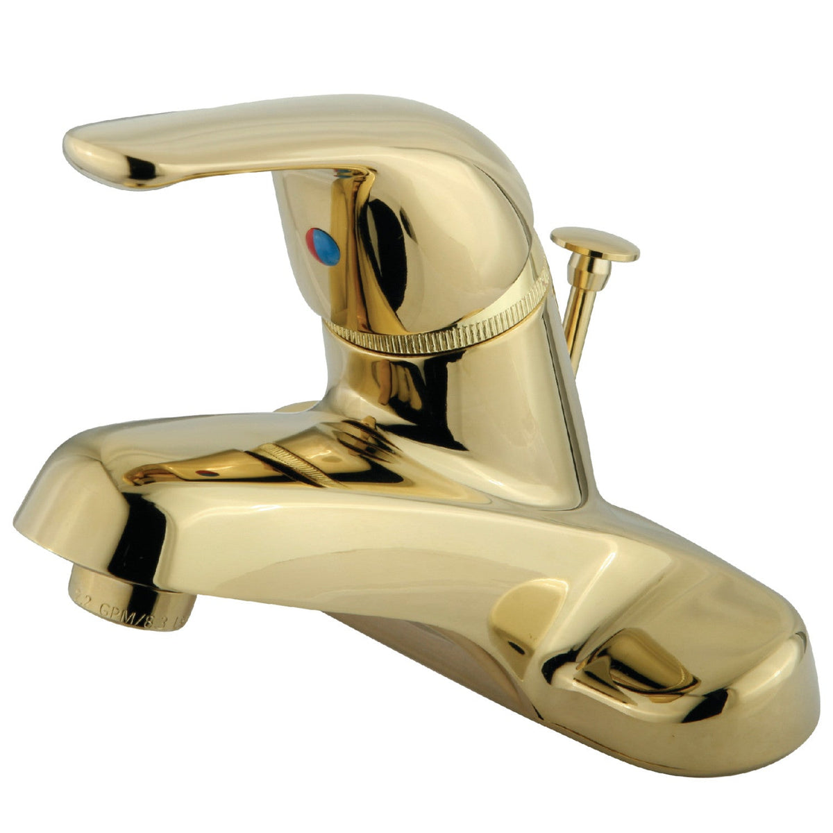 Chatham Single-Handle 4" Centerset Bathroom Faucet with Brass Pop-Up in Polished Brass