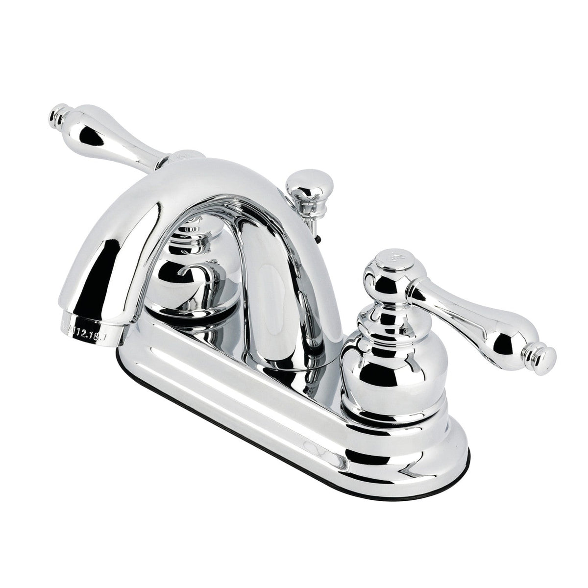 Restoration Double-Handle 4" Centerset Bathroom Faucet with Pop-Up Drain in Polished Chrome