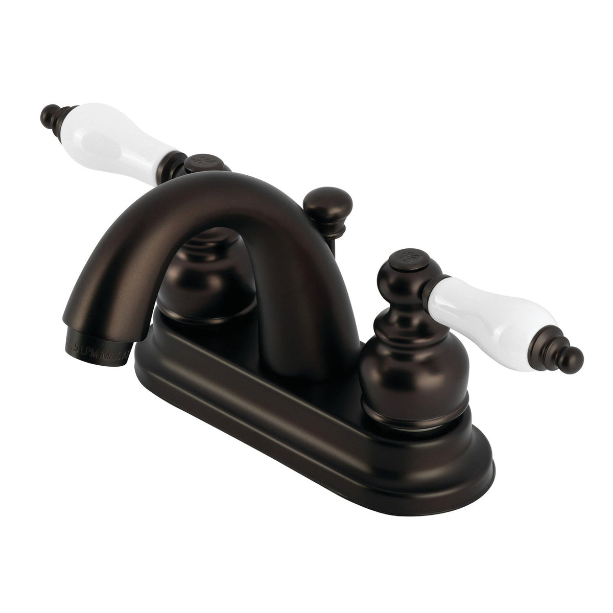 Restoration Double-Handle 4" Centerset Bathroom Faucet with Pop-Up Drain in Oil Rubbed Bronze