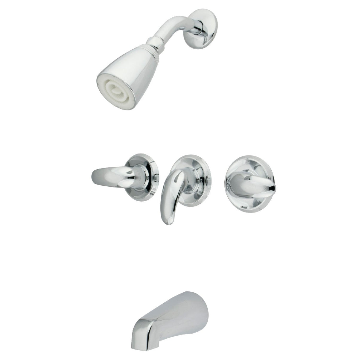 Legacy Triple-Handle Tub and Shower Faucet in Polished Chrome