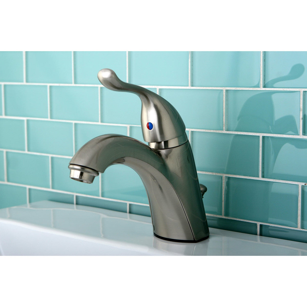 Yosemite One-Handle Single-Hole Bathroom Faucet with Deck Plate and Pop-Up Drain in Brushed Nickel
