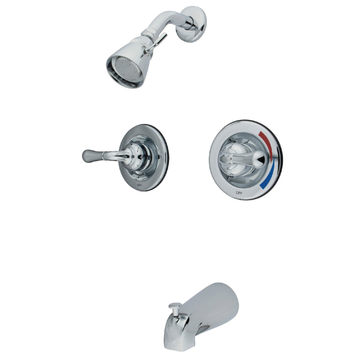 Magellan Double-Handle Pressure Balanced Tub and Shower Faucet in Polished Chrome