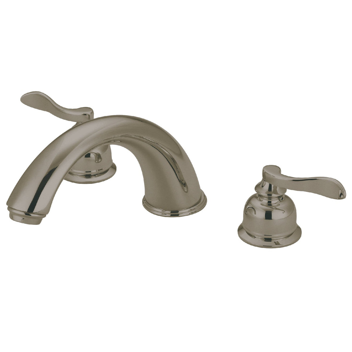 NuWave French Two-Handle Deck Mount Roman Tub Faucet in Brushed Nickel