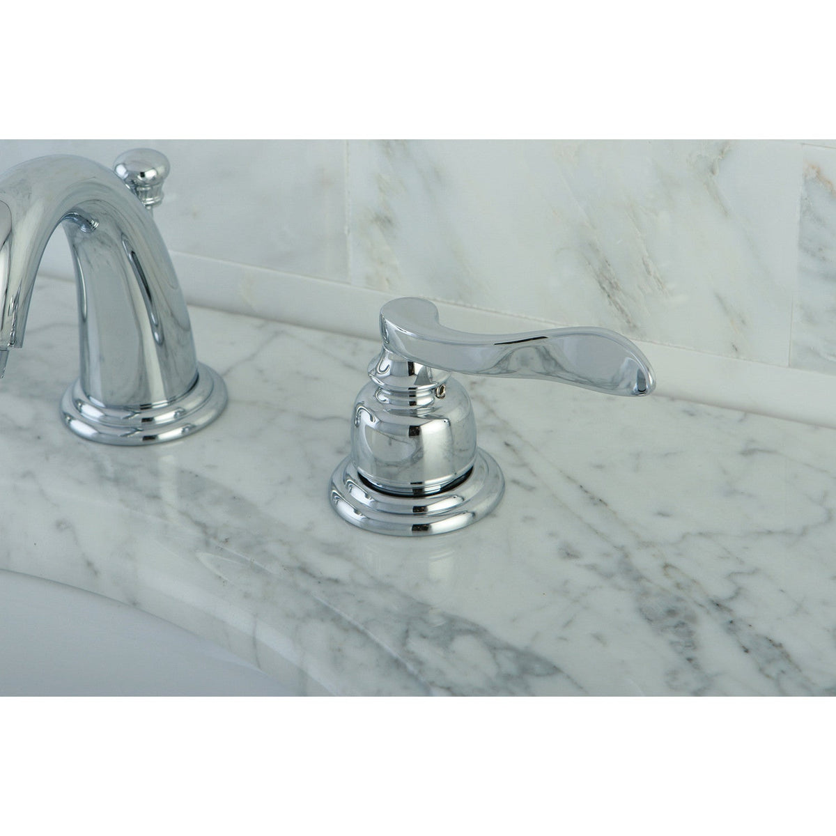 NuWave French Widespread Bathroom Faucet with Pop-Up Drain in Polished Chrome