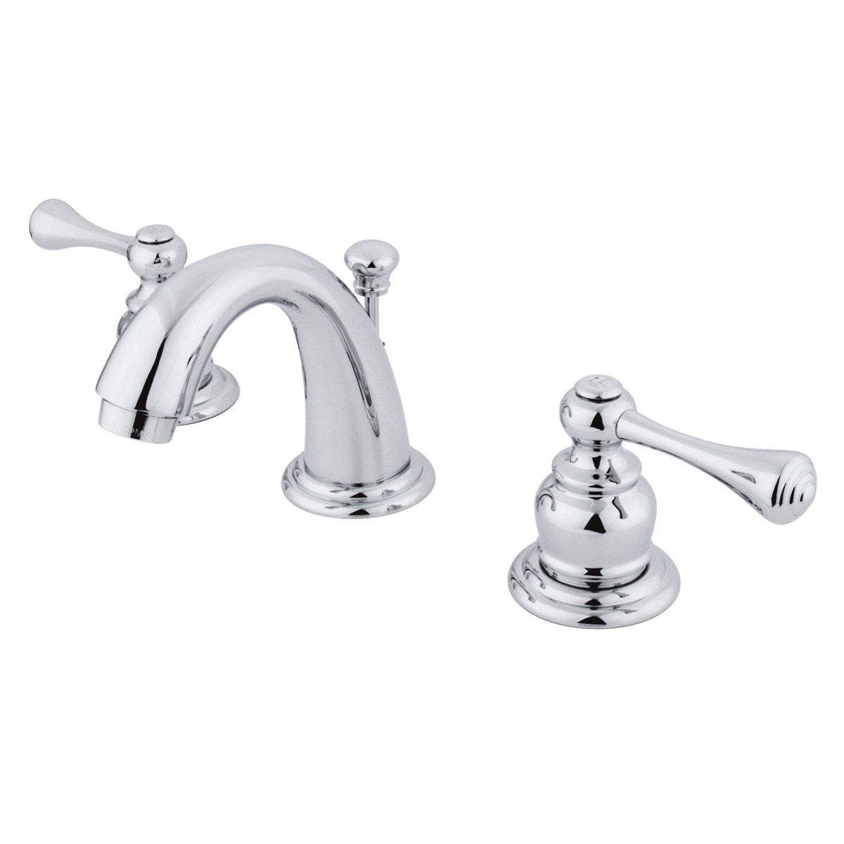 Vintage Widespread Bathroom Faucet with Pop-Up Drain in Polished Chrome