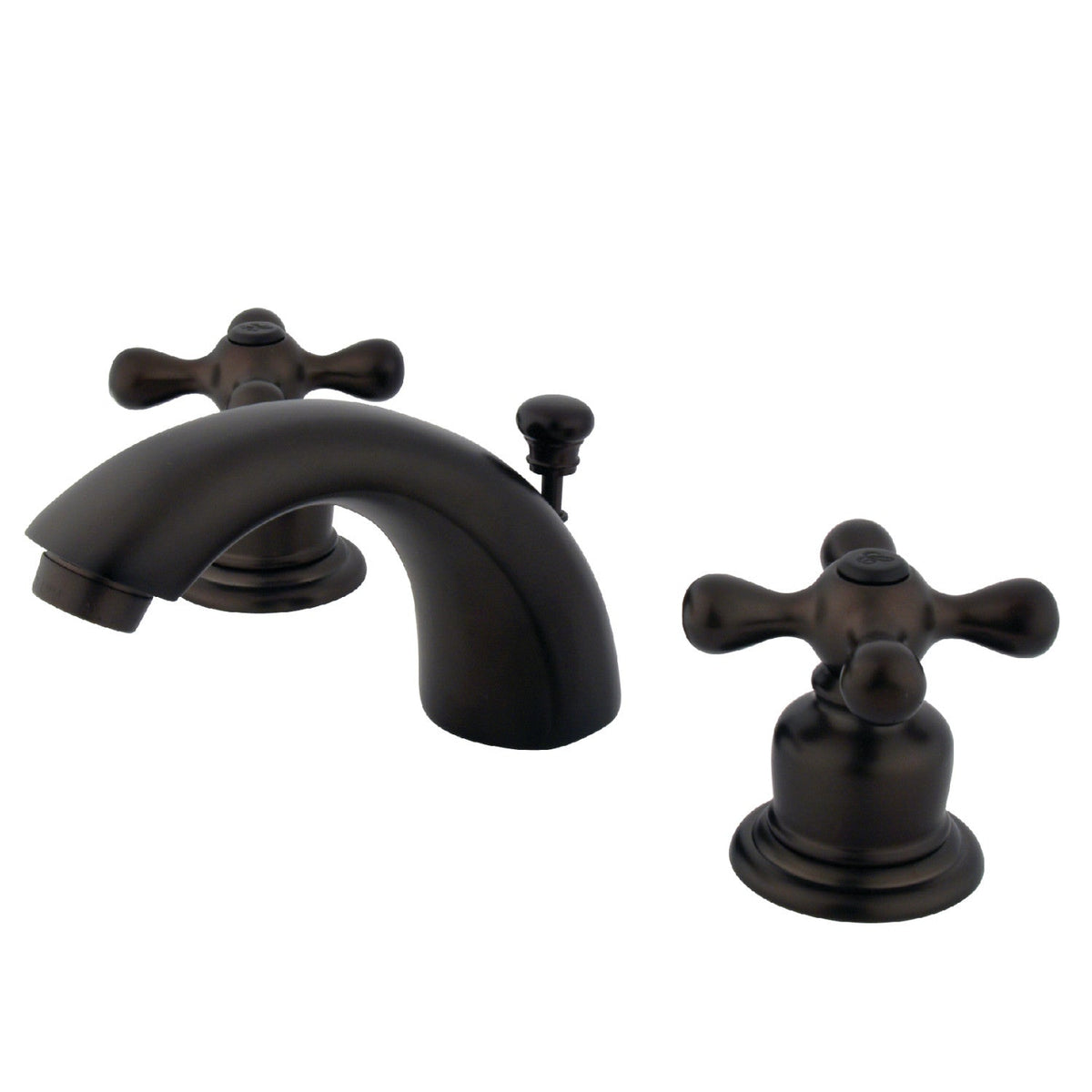 Victorian Mini-Widespread Bathroom Faucet with Pop-Up Drain in Oil Rubbed Bronze