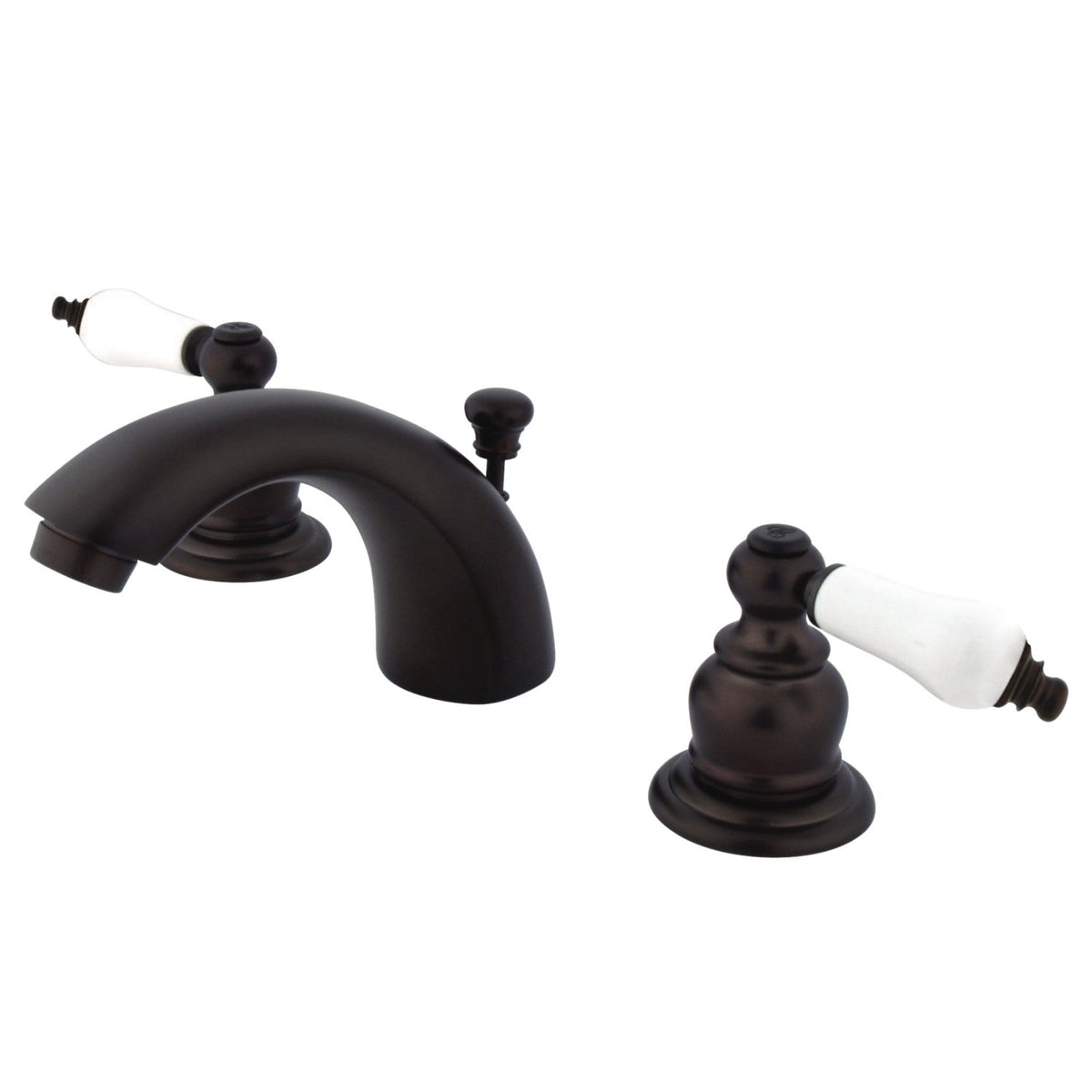 Victorian Mini-Widespread Bathroom Faucet with Pop-Up Drain in Oil Rubbed Bronze