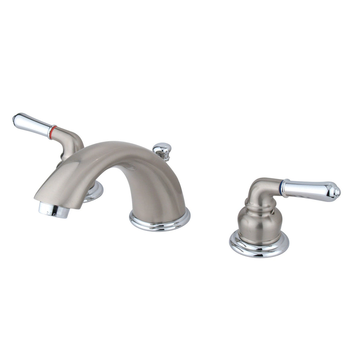 Magellan Widespread Bathroom Faucet with Pop-Up Drain in Brushed Nickel/Polished Chrome