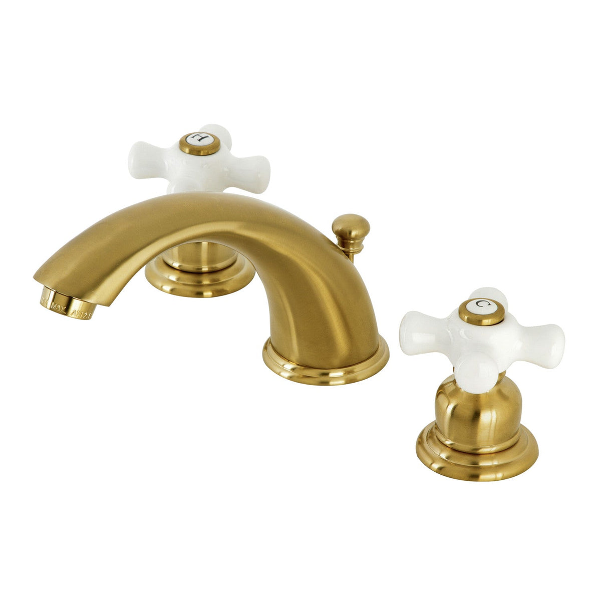 Magellan Widespread Bathroom Faucet with Pop-Up Drain in Brushed Brass