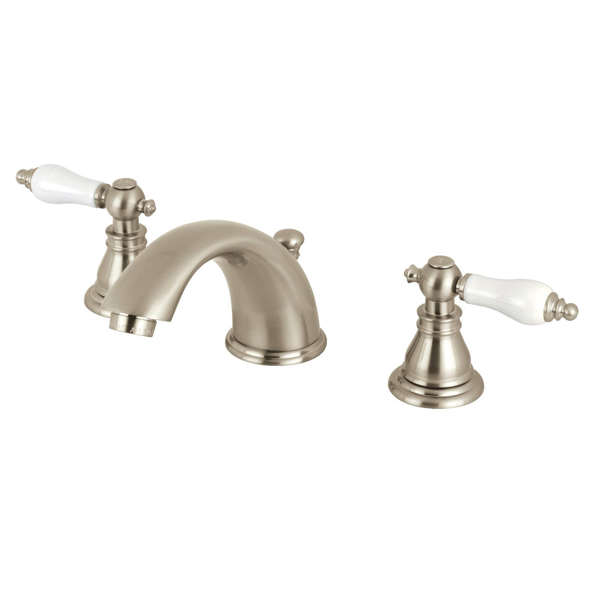 American Patriot Widespread Bathroom Faucet with Pop-Up Drain in Brushed Nickel