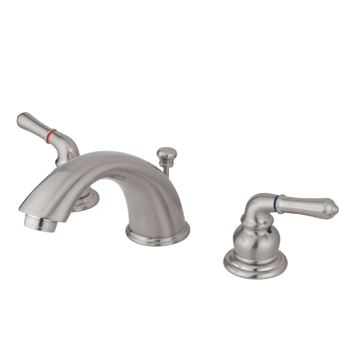 Magellan Widespread Bathroom Faucet with Brass Pop-Up in Brushed Nickel